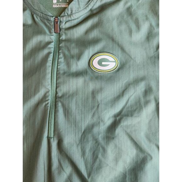 Green Bay Packers lightweight 1/4 zip jacket windbreaker size medium - Picture 4 of 8